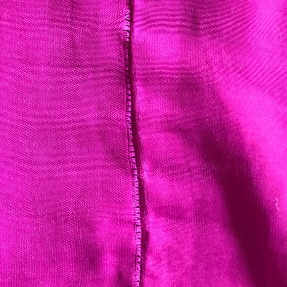 Magenta and teal color block dress with pockets - Picture 4 of 5